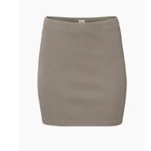 Brown tight mini skirt